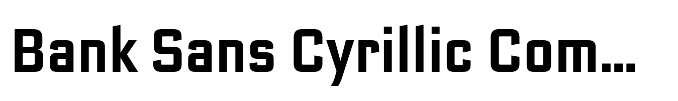 Bank Sans Cyrillic Comp Medium